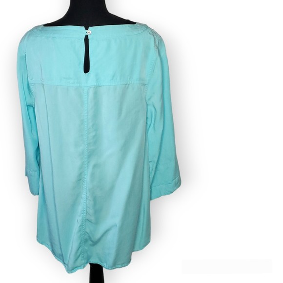 Soft Surroundings Georgica Tencel 3/4 sleeves tunic Top - Picture 4 of 10